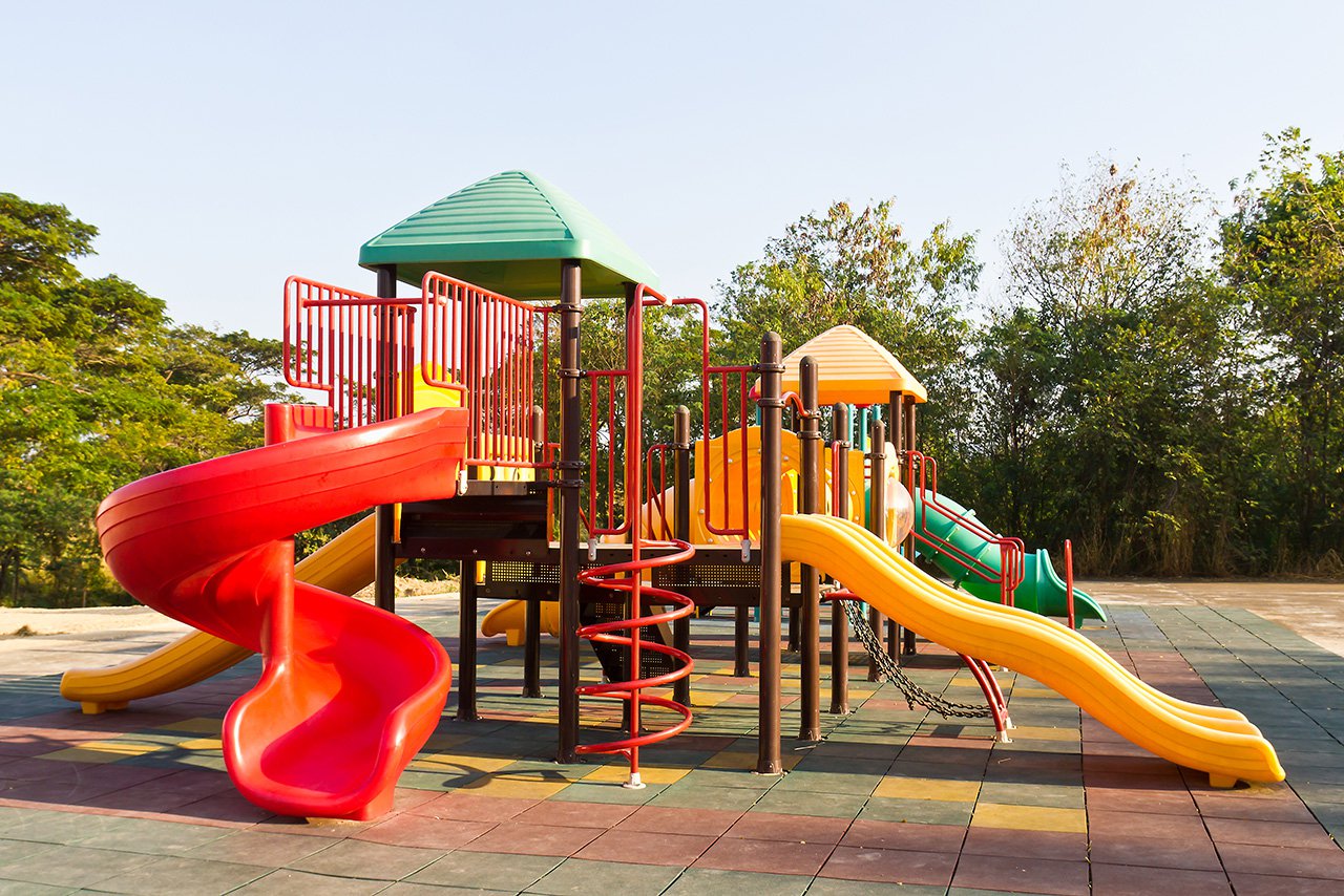 Colorful-children-playground-in-a-park